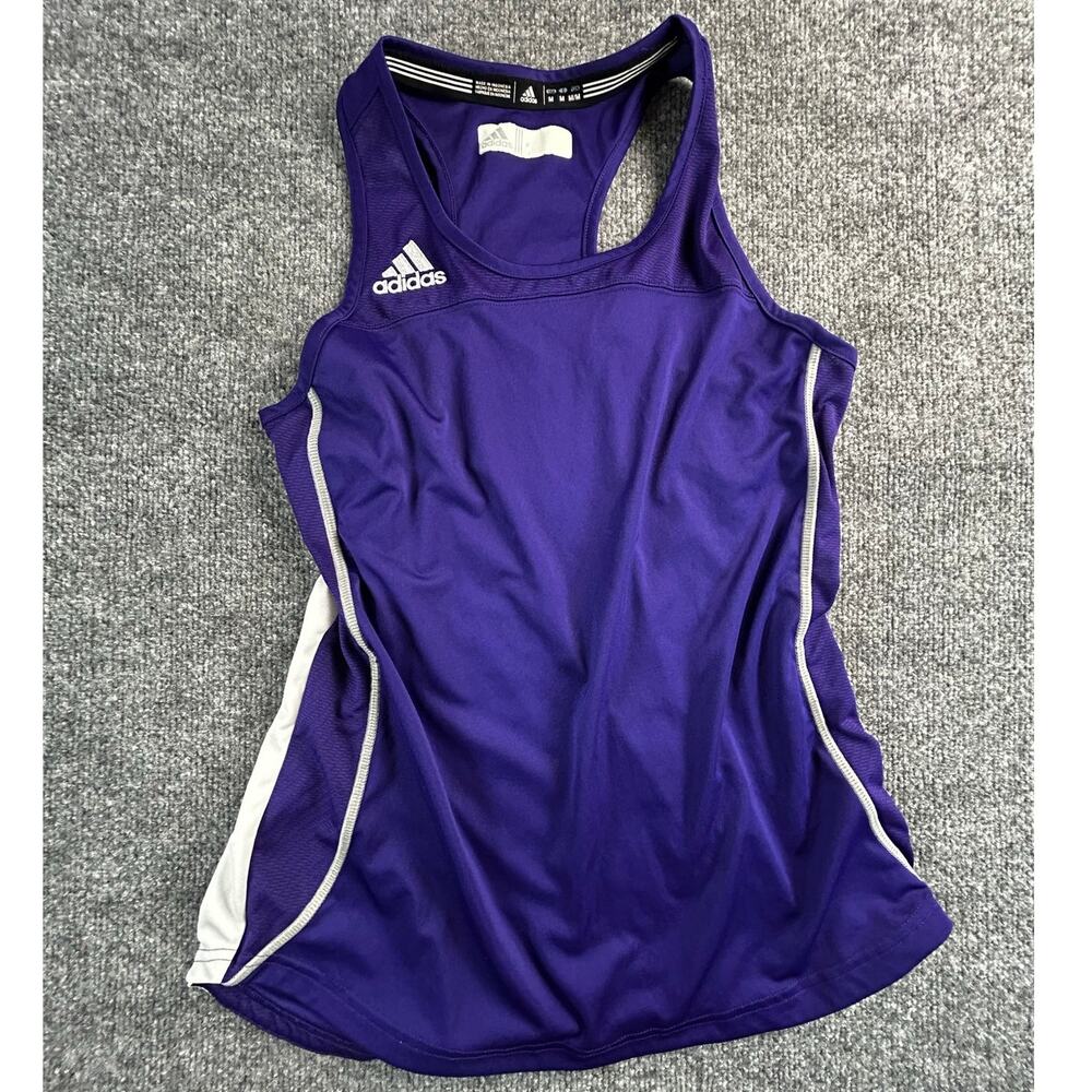 Adidas Womens M Purple ClimaCool Team Issue Racerback Track Singlet Tank